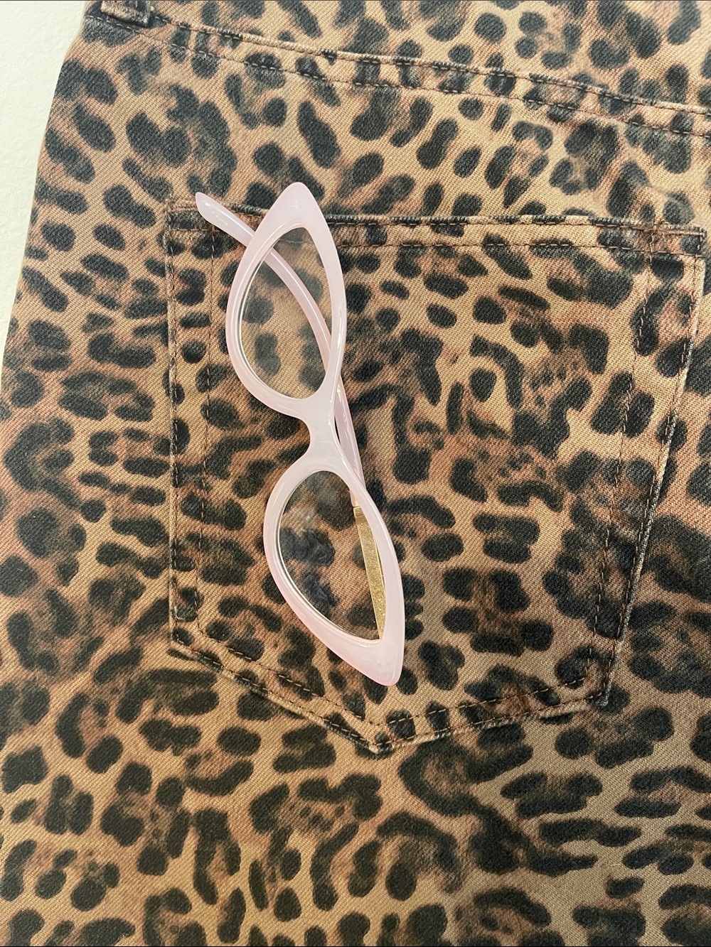 NWT GAP Denim Leopard Longline Shorts - Picture 7 of 15
